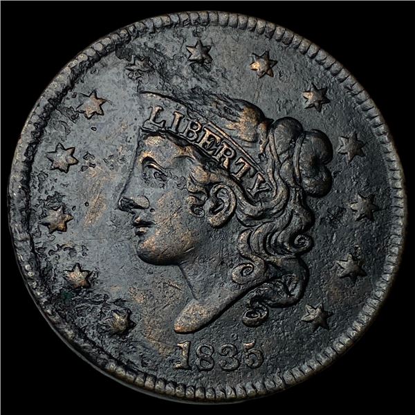 1835 Coronet Head Large Cent CLOSELY  UNCIRCULATED