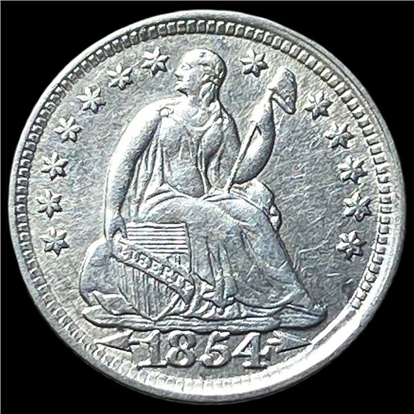 1854 Arrows Seated Liberty Half Dime CLOSELY  UNCIRCULATED