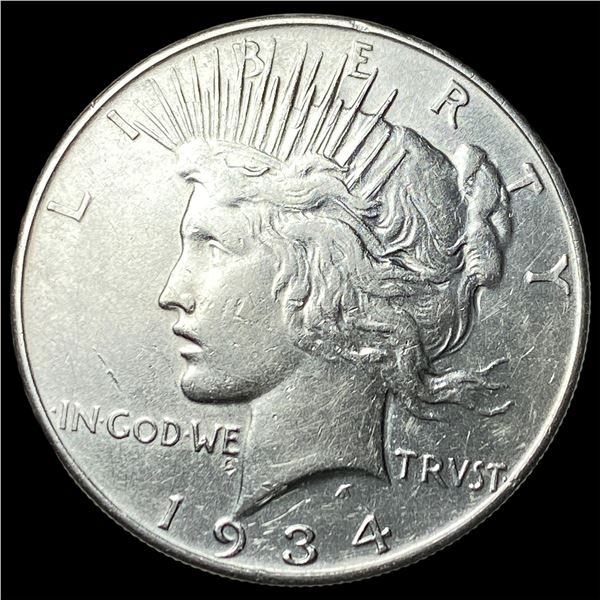 1934 Silver Peace Dollar CLOSELY UNCIRCULATED