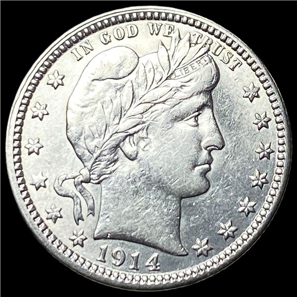 1914 Barber Silver Quarter CLOSELY  UNCIRCULATED