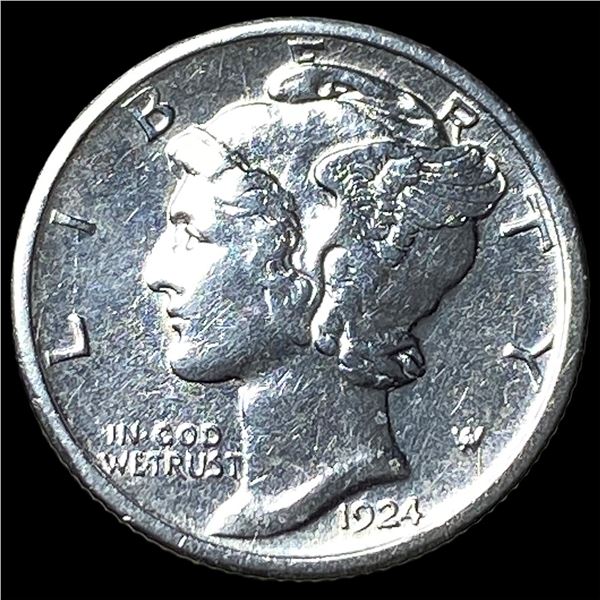 1924-S Silver Mercury Dime CLOSELY  UNCIRCULATED