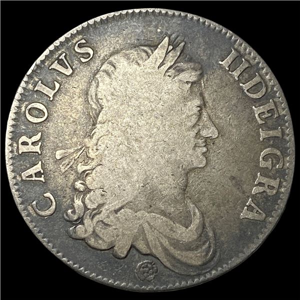 1662 Great Britain Silver Crown LIGHTLY  CIRCULATED