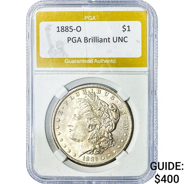 1885-O Morgan Silver Dollar PGA Brilliant UNC