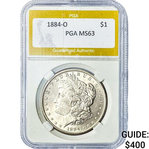 1884-O Morgan Silver Dollar PGA MS63