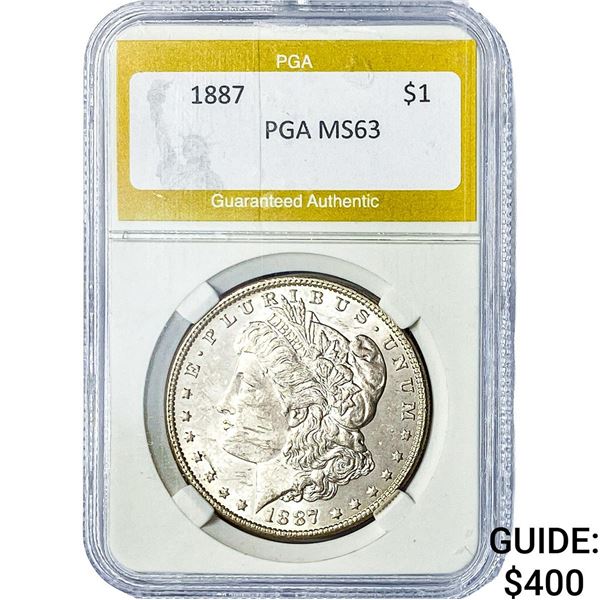 1887 Morgan Silver Dollar PGA MS63