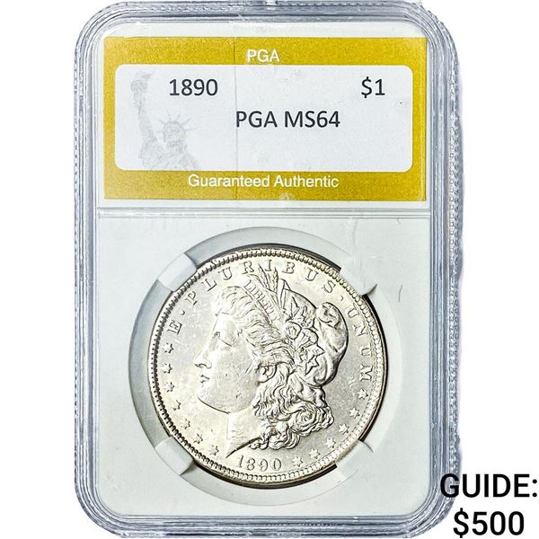 1890 Morgan Silver Dollar PGA MS64