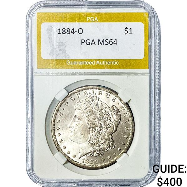 1884-O Morgan Silver Dollar PGA MS64