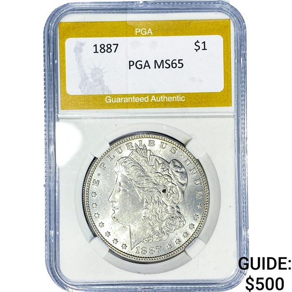 1887 Morgan Silver Dollar PGA MS65