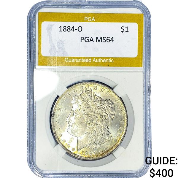 1884-O Morgan Silver Dollar PGA MS64