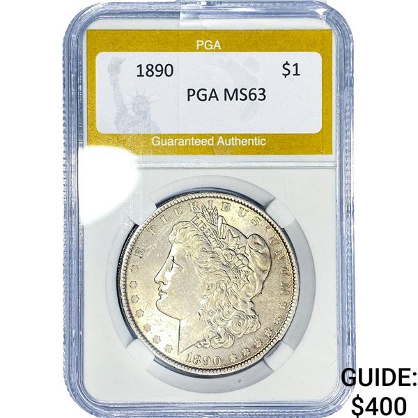 1890 Morgan Silver Dollar PGA MS63