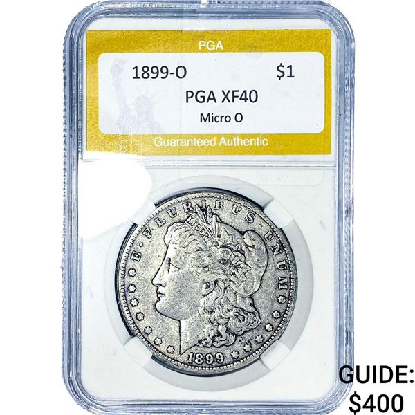 1899-O Morgan Silver Dollar PGA XF40 Micro O