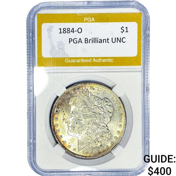 1884-O Morgan Silver Dollar PGA Brilliant UNC