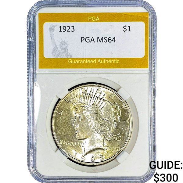 1923 Silver Peace Dollar PGA MS64