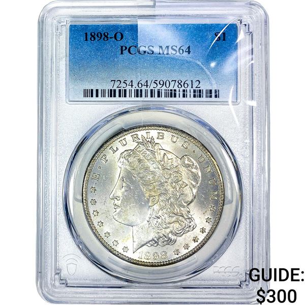 1898-O Morgan Silver Dollar PCGS MS64