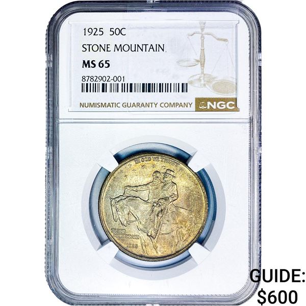 1925 Stone Mountain Half Dollar NGC MS65
