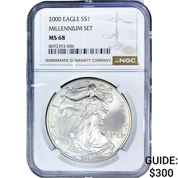 2000 Silver Eagle NGC MS68