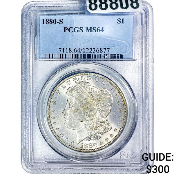 1880-S Morgan Silver Dollar PCGS MS64