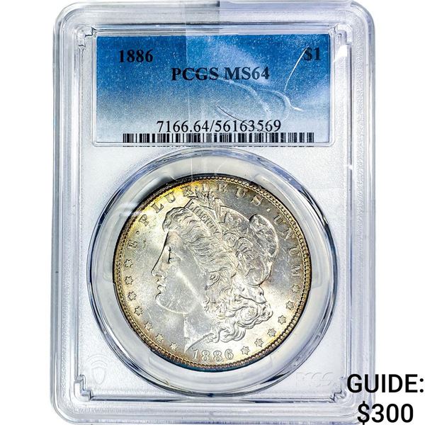 1886 Morgan Silver Dollar PCGS MS64