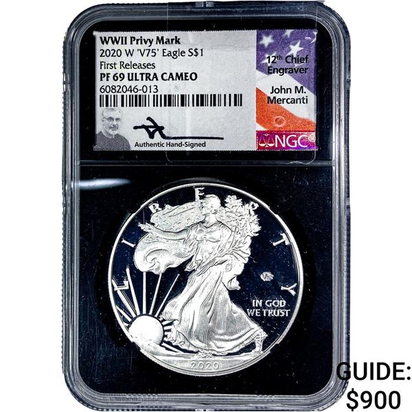 2020-W Silver Eagle NGC PF69 Ultra Cameo