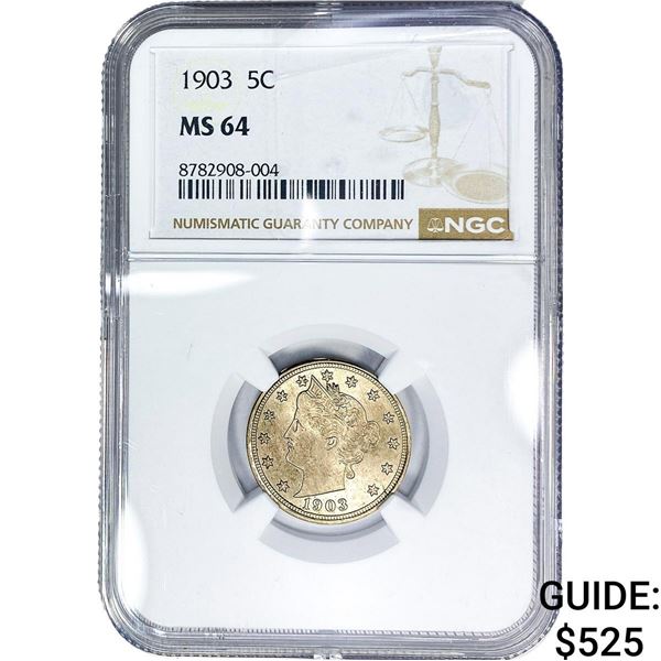 1903 Liberty Victory Nickel NGC MS64