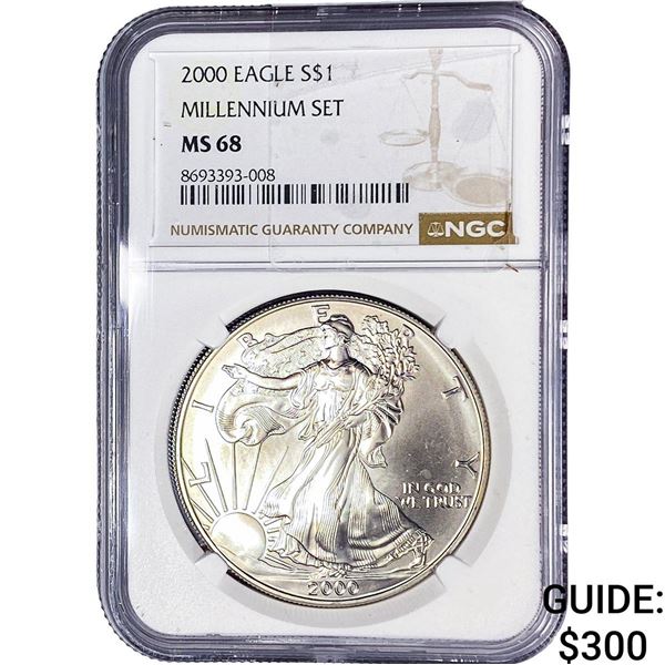 2000 Silver Eagle NGC MS68