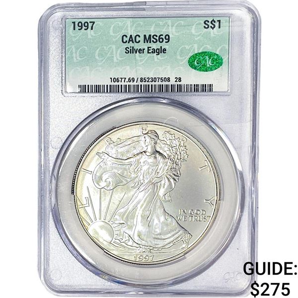 1997 Silver Eagle CAC MS69