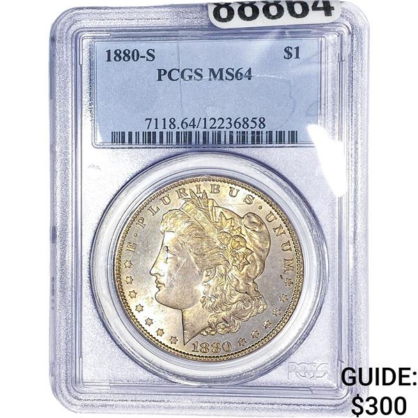 1880-S Morgan Silver Dollar PCGS MS64