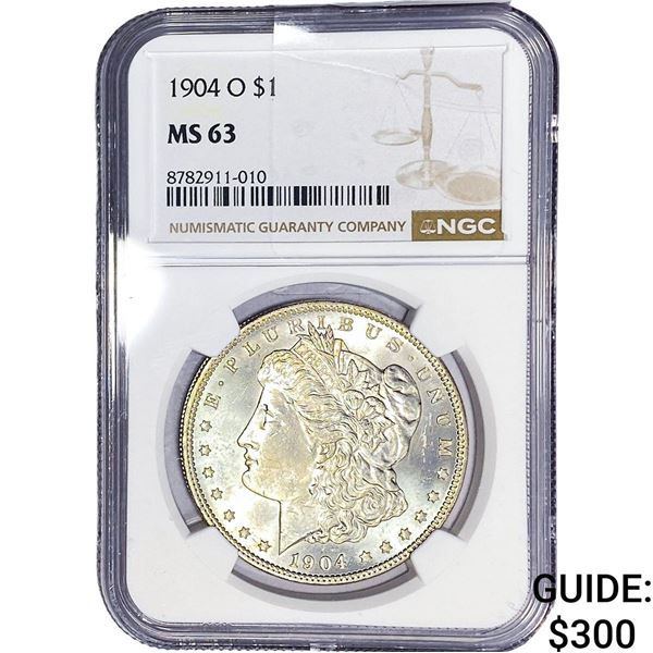 1904-O Morgan Silver Dollar NGC MS63