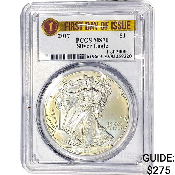2017 Silver Eagle PCGS MS70