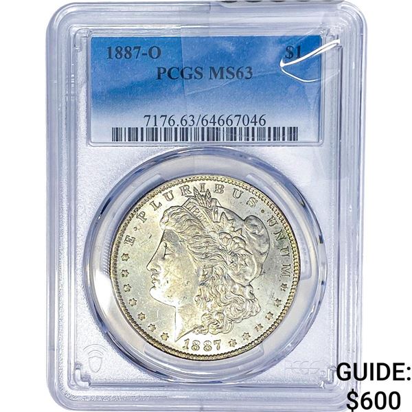 1887-O Morgan Silver Dollar PCGS MS63