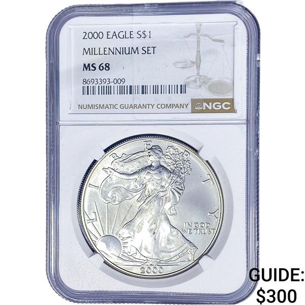 2000 Silver Eagle NGC MS68
