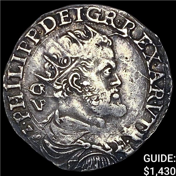Italian States Npoli Philip II 1556-1598 Silver Tari