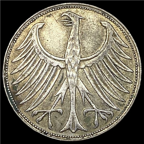 1951J West Germany Silver 5 Deutsche Mark
