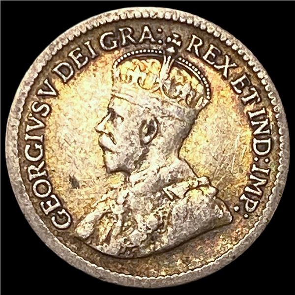 1916 Canada Silver 5 Cents