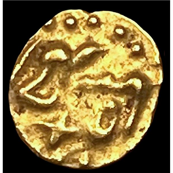 1748-1754 Mughal Ahmad Shah Bahadur Gold 1/2 Fanam