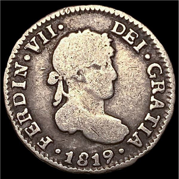 1819 Bolivia Potosi Silver 1/2 Real