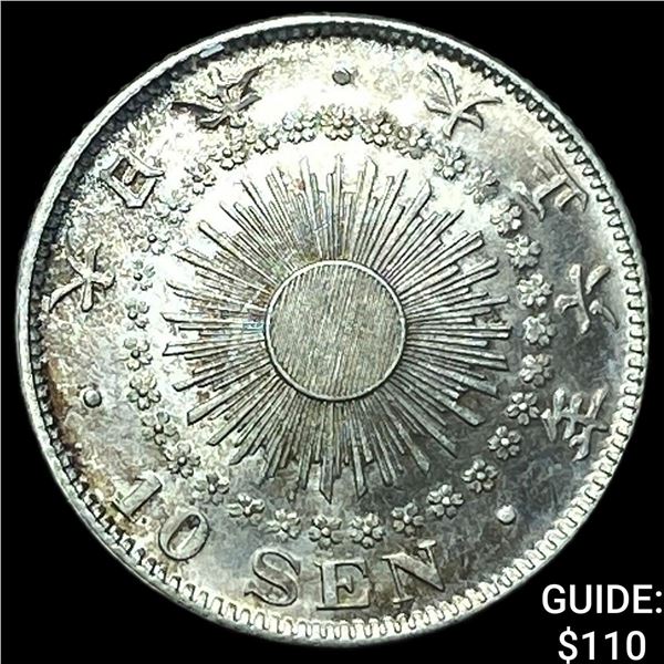 1917 Yr 6 Japan Silver 10 Sen