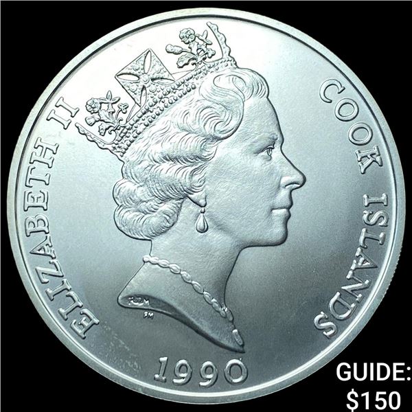 1990 Cook Islands Silver 50 Dollars