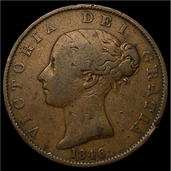 1846 Great Britain 1/2 Penny