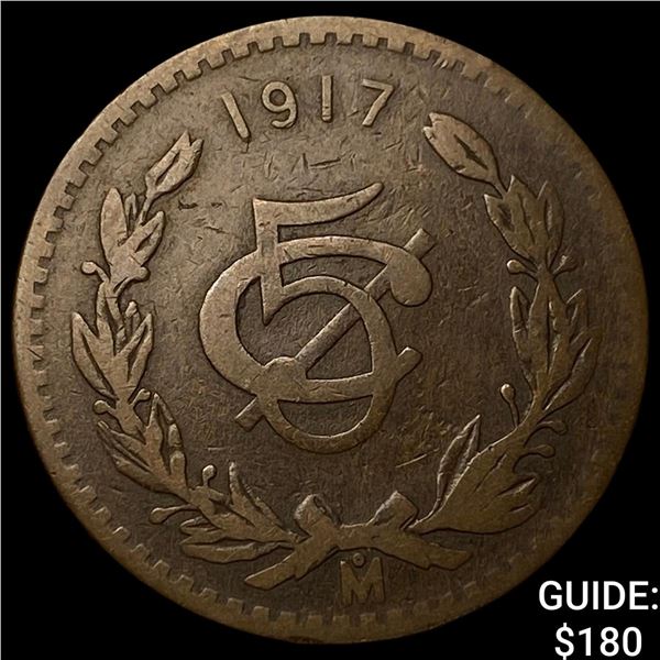 1917 Mexico 5 Centavos