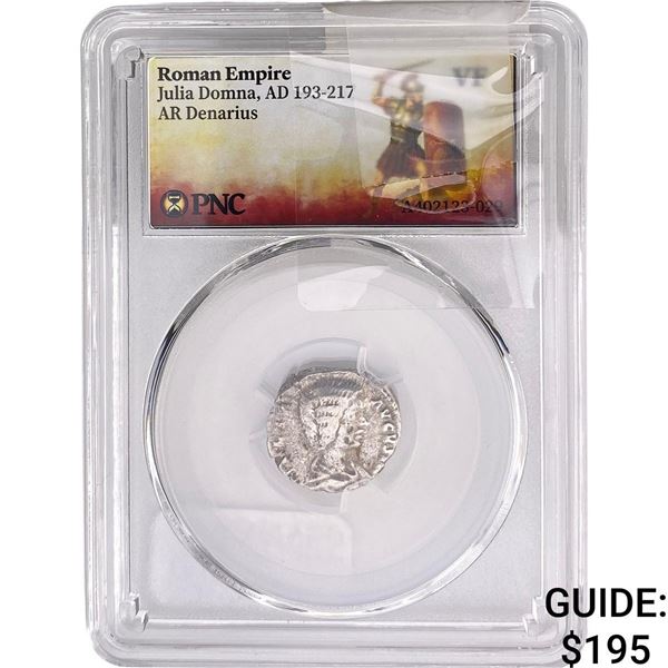 Roman Julia Domna, AD 193-217 AR Denarius PNC VF