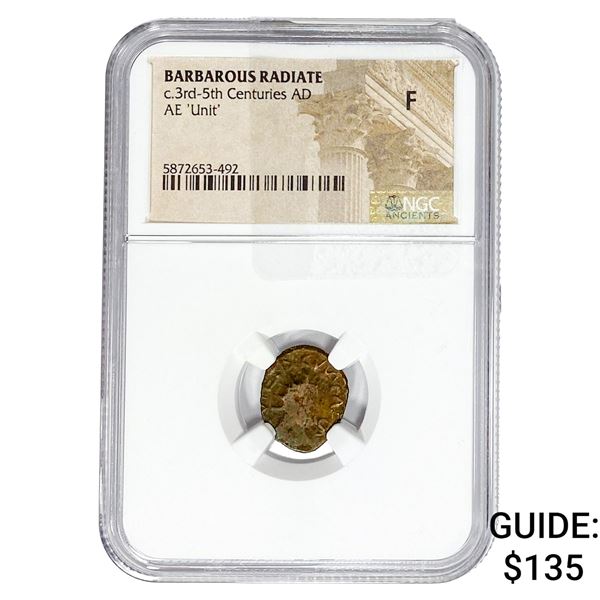 Barbarous Radiate c.3rd-5th Cent. AD Bronze Unit NGC F