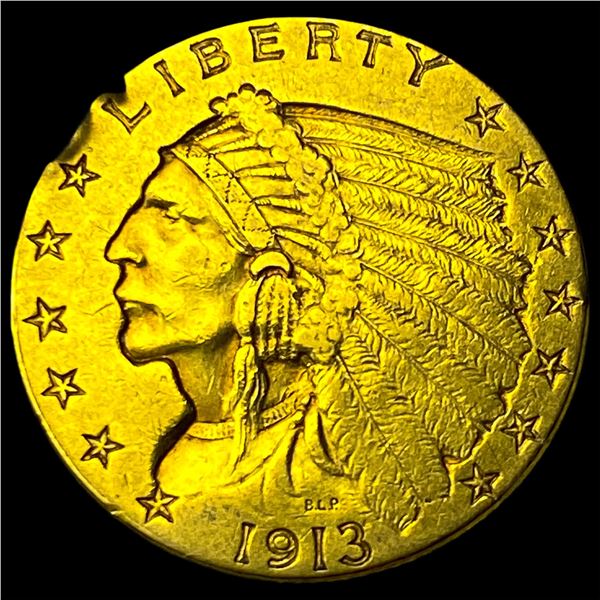 1913 Indian Head Gold $2.50 Quarter Eagle  UNCIRCULATED