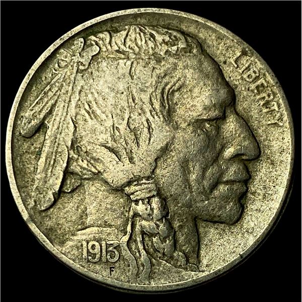 1913-D Buffalo Nickel Type 1 CHOICE AU