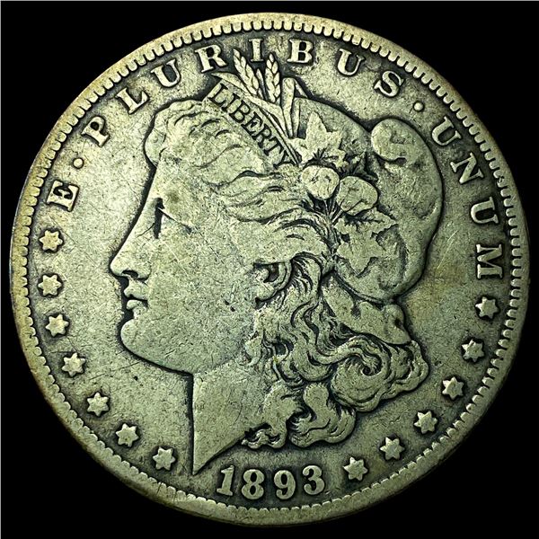 1893-CC Silver Morgan Dollar LIGHTLY  CIRCULATED