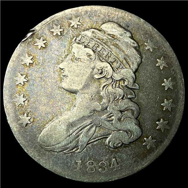 1834 Capped Bust Half Dollar NICELY  CIRCULATED