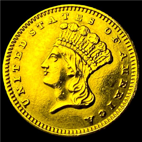 1874 Gold $1 Indian Head Type 3 CHOICE BU