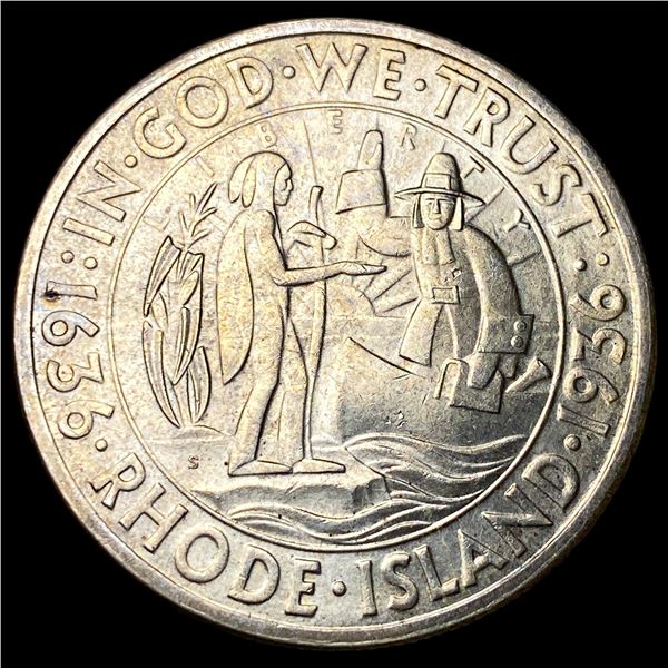 1936-S Rhode Island Silver Half Dollar  UNCIRCULATED
