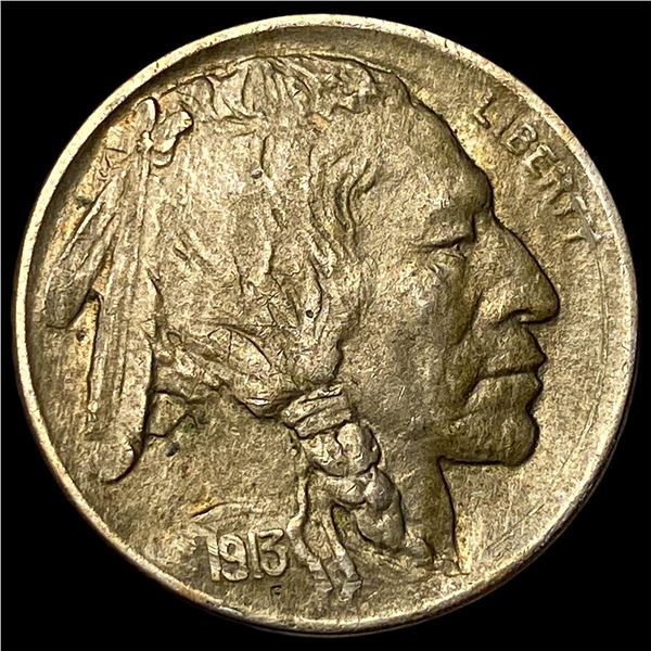 1913-D Buffalo Nickel Type 1 CHOICE AU