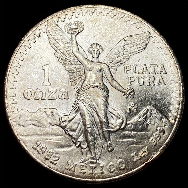 1982 Mexico 1oz Silver Libertad SUPERB GEM BU